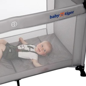 KINDERKRAFT - Utazó kiságy Baby Tiger VIKI szürke