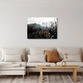 Üveg kép - Vadvirágok illusztrációja (70x50 cm)