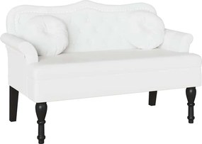 vidaXL Chesterfield Pad párnával Fehér 120,5 x 65 x 75 cm Műbőr