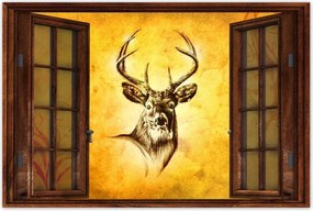 Poszterek 90x60 Szarvasfej szarvakkal