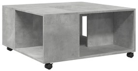 betonszürke szerelt fa dohányzóasztal 80 x 80 x 40 cm