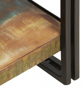5 szintes tömör újrahasznosított fa könyvespolc 40x30x180 cm