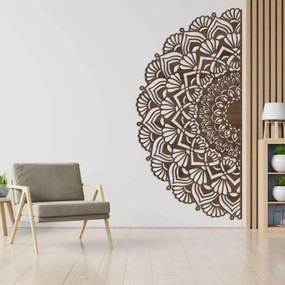 Modern, félig fából készült mandala falra | MENSIS