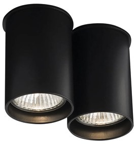 Shilo 1112 - Mennyezeti lámpa ARIDA 2xGU10/15W/230V 9 cm fekete