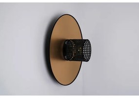 Duolla - Fali lámpa TOKYO RATTAN 1xE27/15W/230V átm. 50 cm arany/fekete