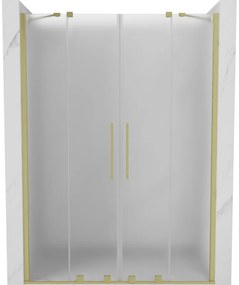 Mexen Velar Duo, tolózuhanyajtó nyitáshoz 150 cm, 8 mm-es matt üveg, arany matt, 871-150-000-32-55