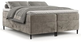 Világosbarna ágyneműtartós boxspring ágy 180x200 cm Araya – Maison de Rêve