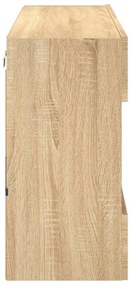 sonoma tölgy színű fali TV-szekrény LED-del 98,5x30x60,5 cm