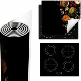 Tűzhelyvédő Szőnyeg Több Hely 60x52 fekete Fűszerek