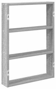 szürke sonoma színű szerelt fa fali polc 43 x 9 x 60 cm