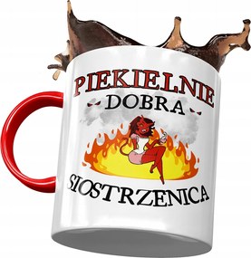 Piros Bögre Unokahúgnak Születésnap Ajándék Nyomtatott Fotóval