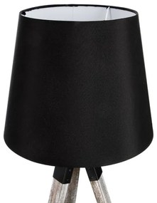Atmosphera - Asztali lámpa RUNO 1xE27/25W/230V fa/fekete