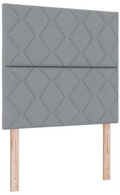 Boxspring Ágy Matraccal - Világosszürke, 100x200 cm, Szövet
