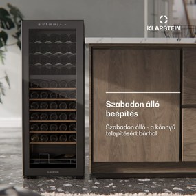 Klarstein Bovella 55 Duo+ borhűtő, 2 az 1-ben, 55 palack, 2 zóna, 9 polc, Érintéses vezérlés