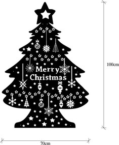 XMASBLACK fém karácsonyi fényfüzér, 70×100 cm
