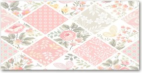 Konyhai panel Rózsa és pillangók mintás 120x60 Ragasztó