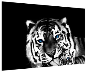 Tigris a kölykével képe (90x60 cm)