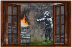 Poszter 60x40 Szmog hó Banksy Grafiti