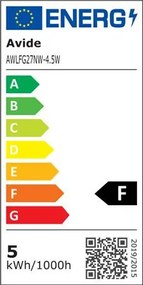 LED izzó, filament, E27, gömb, A60, 4,5W, 470lm, 4000K, AVIDE (AVLED001)