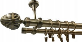 Mennyezeti Függönykarnis 25+19mm Antik Arany 400 Milano