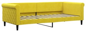 sárga kihúzható szövet heverő 90 x 200 cm