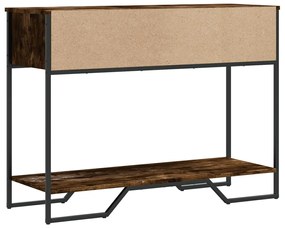 füstös tölgy színű szerelt fa tálalóasztal 100x35x74,5 cm