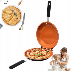 Kétoldalas Összecsukható Serpenyő Könnyen Tisztítható, Vízlepergető Bevonattal