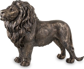 Figura figura nagy oroszlán dekoráció arany-bronz retro stilizált ajándék