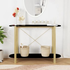 fekete szerelt fa tálalóasztal 110 x 38 x 75 cm