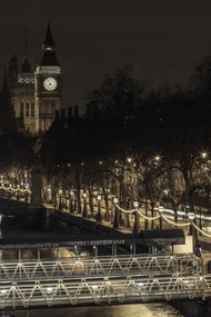 Poszter 40x60cm Esti kilátás a Big Benre, Assaf Frank