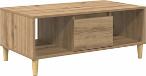 vidaXL Dohányzóasztal fiókkal Artisan tölgy 90 x 50 x 26.5 cm Faanyag