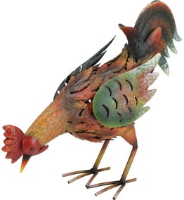 Kakas kerti fém dekoráció, 38 x 11 x 27,5 cm