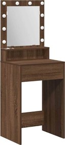 vidaXL Öltözködőasztal polcokkal Barna Tölgy 50 x 41 x 135 cm Faanyag