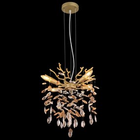 Globo 64138HG - Kábelen függesztett QUEENA csillár 4xE14/40W/230V arany