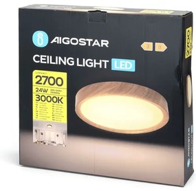 Aigostar - LED Mennyezeti lámpa LED/24W/230V 3000K átm. 38,3 cm
