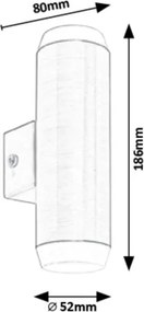 Rabalux 8939 - LED Kültéri fali lámpa PHOENIX 2xLED/4W/230V IP44 bronz
