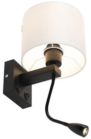 Modern fali lámpa fekete fehér árnyékolóval - Brescia