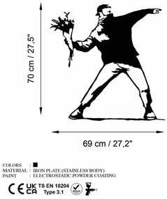 Fém fali dekoráció, Banksy Metal 01