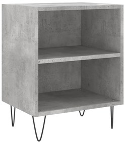 Betonszürke szerelt fa éjjeliszekrény 40x30x50 cm