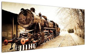 Kép - történelmi mozdony (120x50 cm)