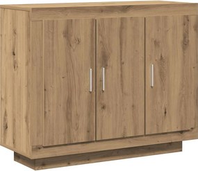 vidaXL kézműves tölgy színű szerelt fa tálalószekrény 92 x 35 x 75 cm