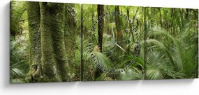 Trópusi esőerdő kép (órával) (90x30 cm)