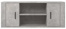 betonszürke szerelt fa TV-szekrény 100x35x40 cm