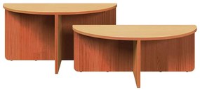 Dohányzóasztal 2 pcs Viaszbarna 79 x 39.5 x 40 cm Tömör fenyőfa