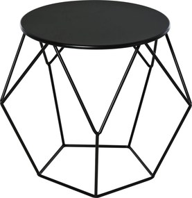 HOMCOM Skandináv Minimalista Geometrikus Kávézóasztal, Acél, 54x54x44cm | Aosom