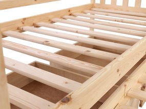 Wilsondo PETRA 5 emeletes ágy pótággyal - natúr borovi Méret: 200x90