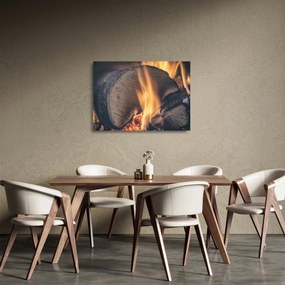 Égő fa képe (üvegen) (70x50 cm)