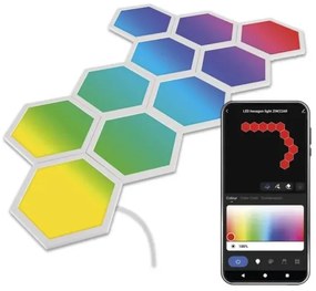 KÉSZLET 10x RGBIC Dimmelhető panel LED/1,9W/230V Wi-Fi Tuya