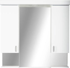 Viva STYLE Tükrös fürdőszobai szekrény LED világítással - DUPLA szekrénnyel - 85 x 97 x 15 cm