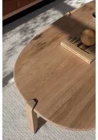 Natúr színű tölgyfa dohányzóasztal 100x180 cm Kulin – Gazzda